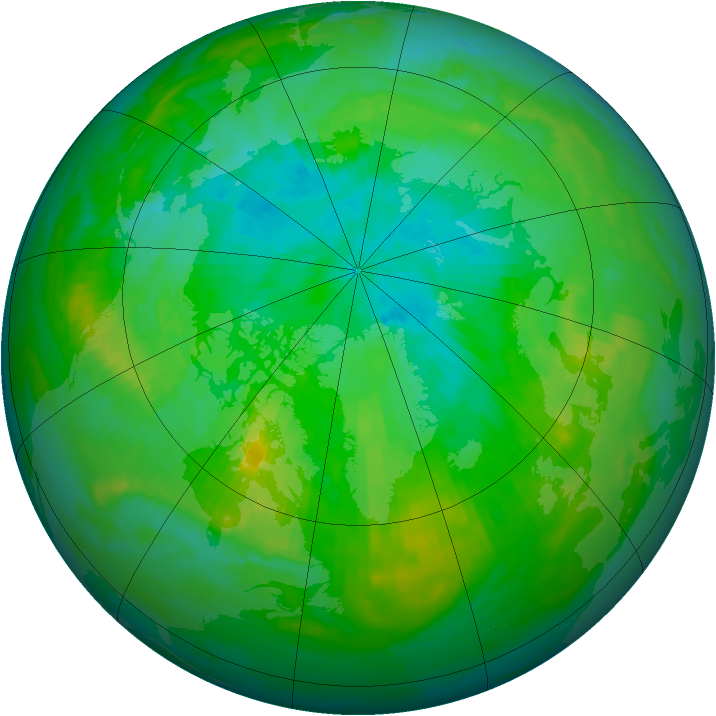 Arctic ozone map for 04 August 1988